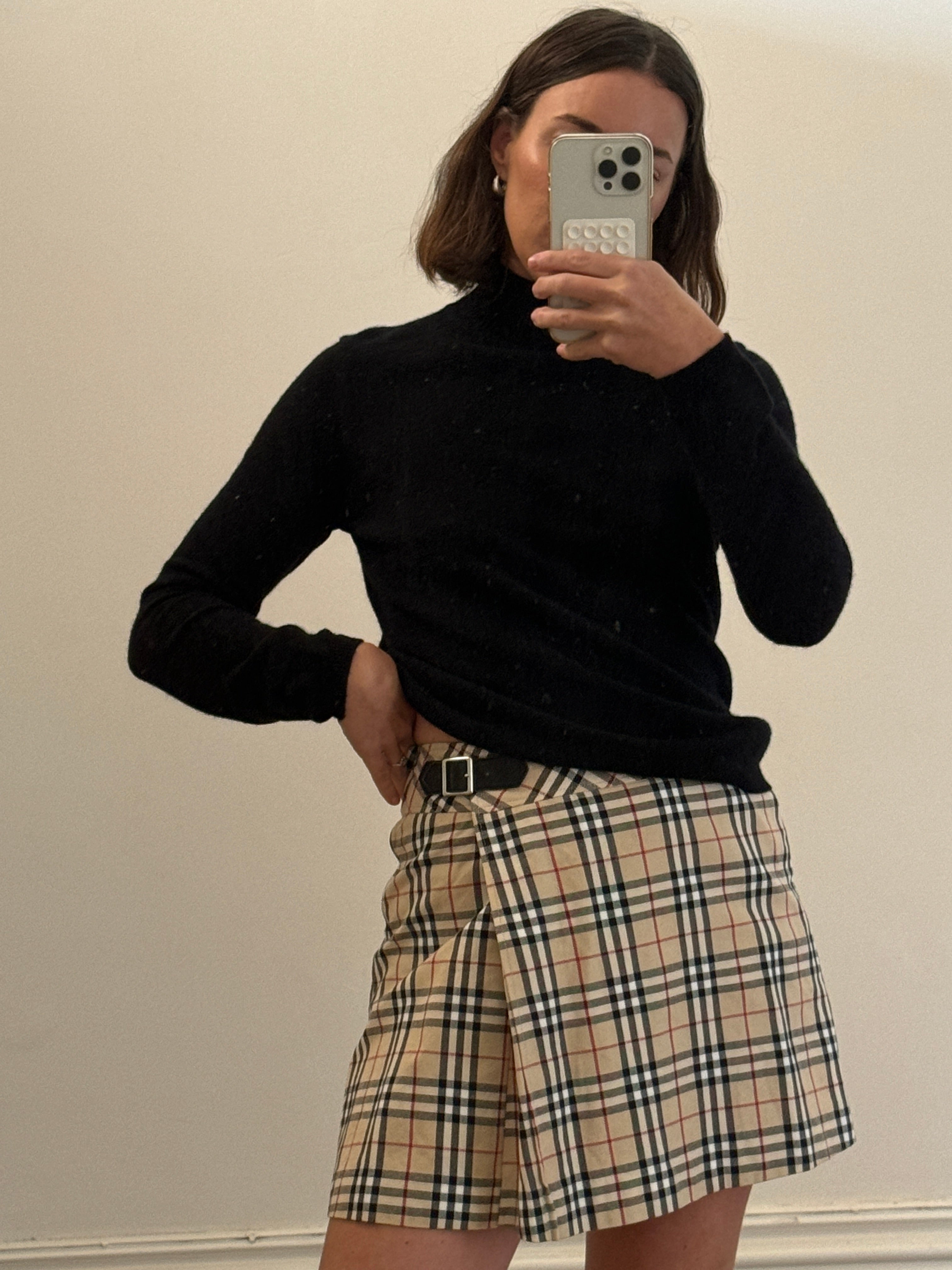 Burberry mini skirt plaid best sale