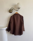 Vintage 90s Lauren by Ralph Lauren Pure Linen Shirt Chocolate