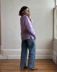 Vintage 90s Escada Pure Linen Shirt Lavender