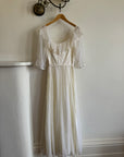 Vintage 70s Polka Dot Ruffle Australian Made Wedding Dress