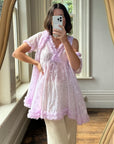 Vintage 50s Frou Frou Lilac Dress and Cape Set