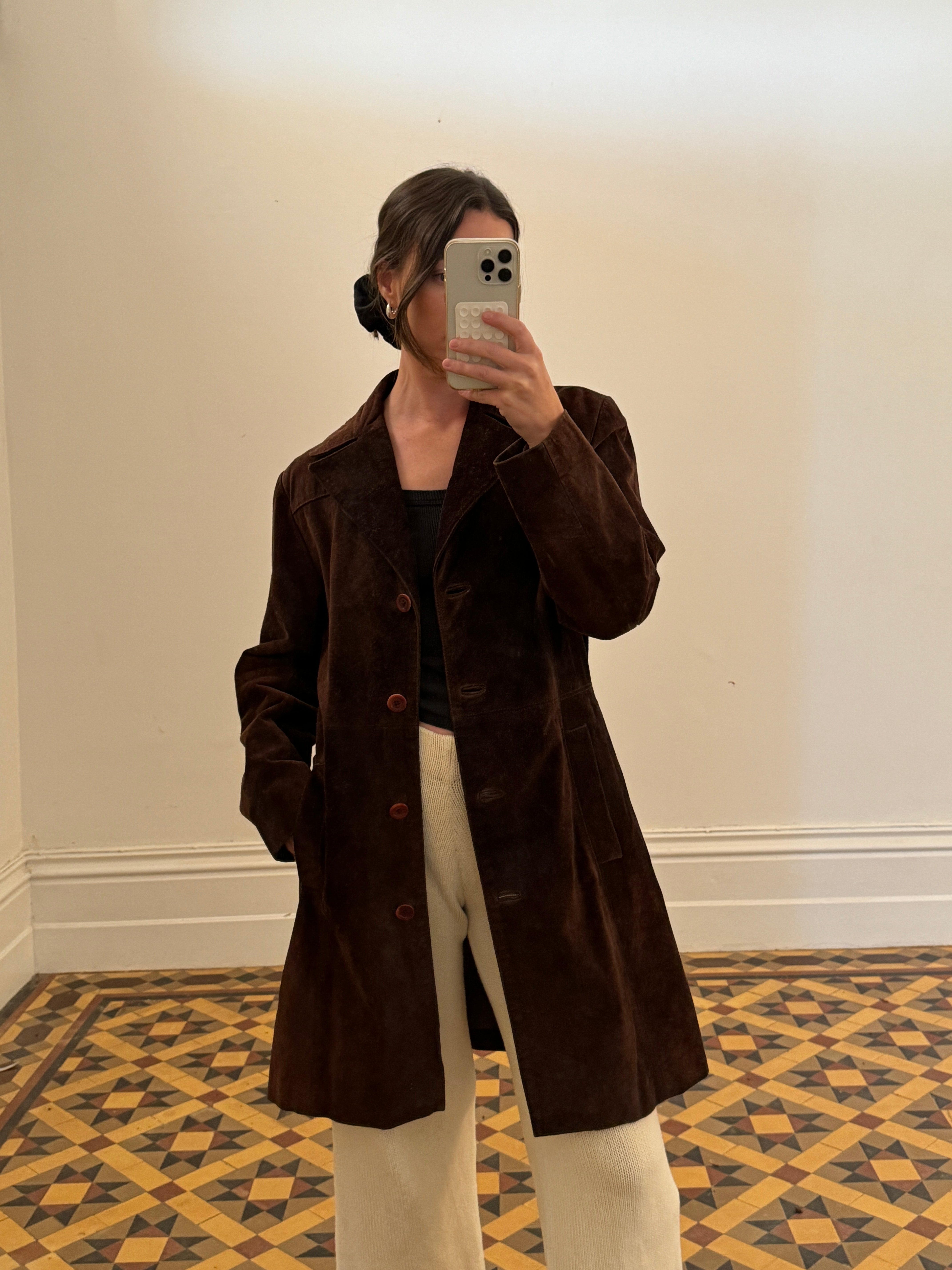 Vintage 70s Brown Suede Jacket