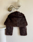 Vintage 50s Chocolate Brown Fur Stole