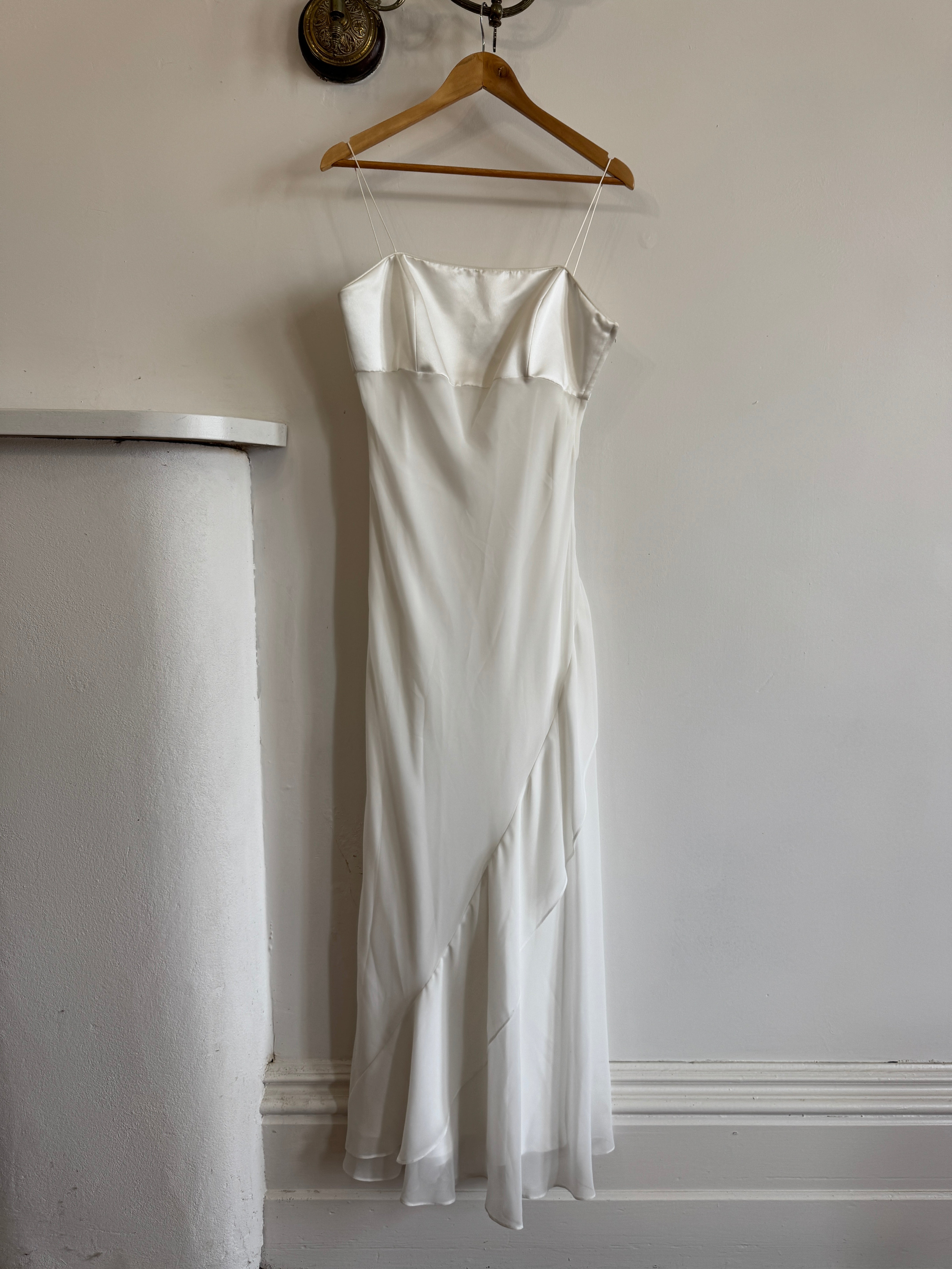 Vintage 90s Satin Slip Dress Ivory