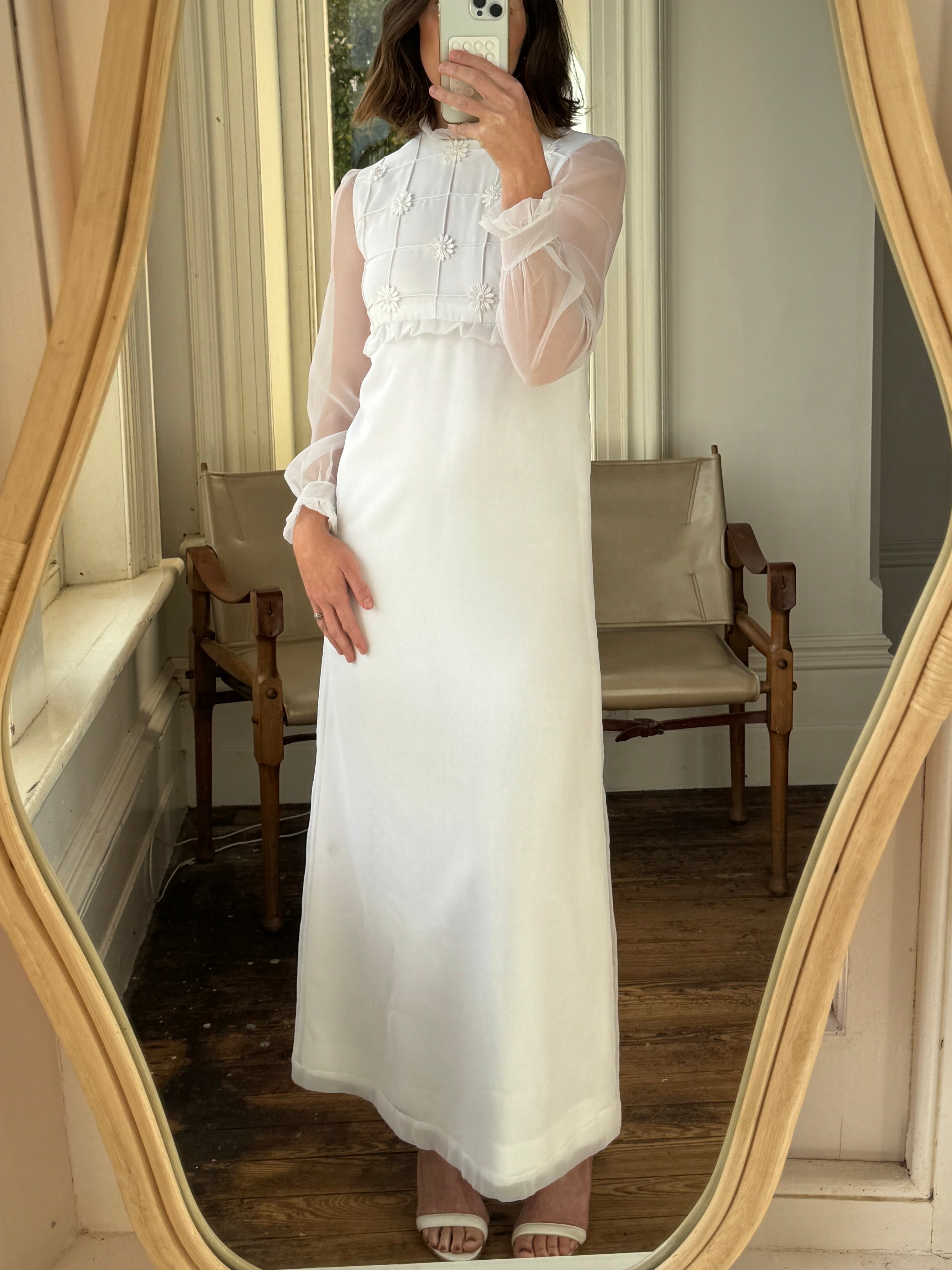 Vintage Empire Daisy and Crystal Bridal Midi