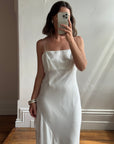 Vintage 90s Satin Slip Dress Ivory