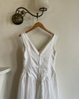 Vintage 80s Basque Waist Princess Wedding Dress