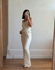 Vintage 90s Pure Silk Guipure Lace 2-Piece Bridal Set