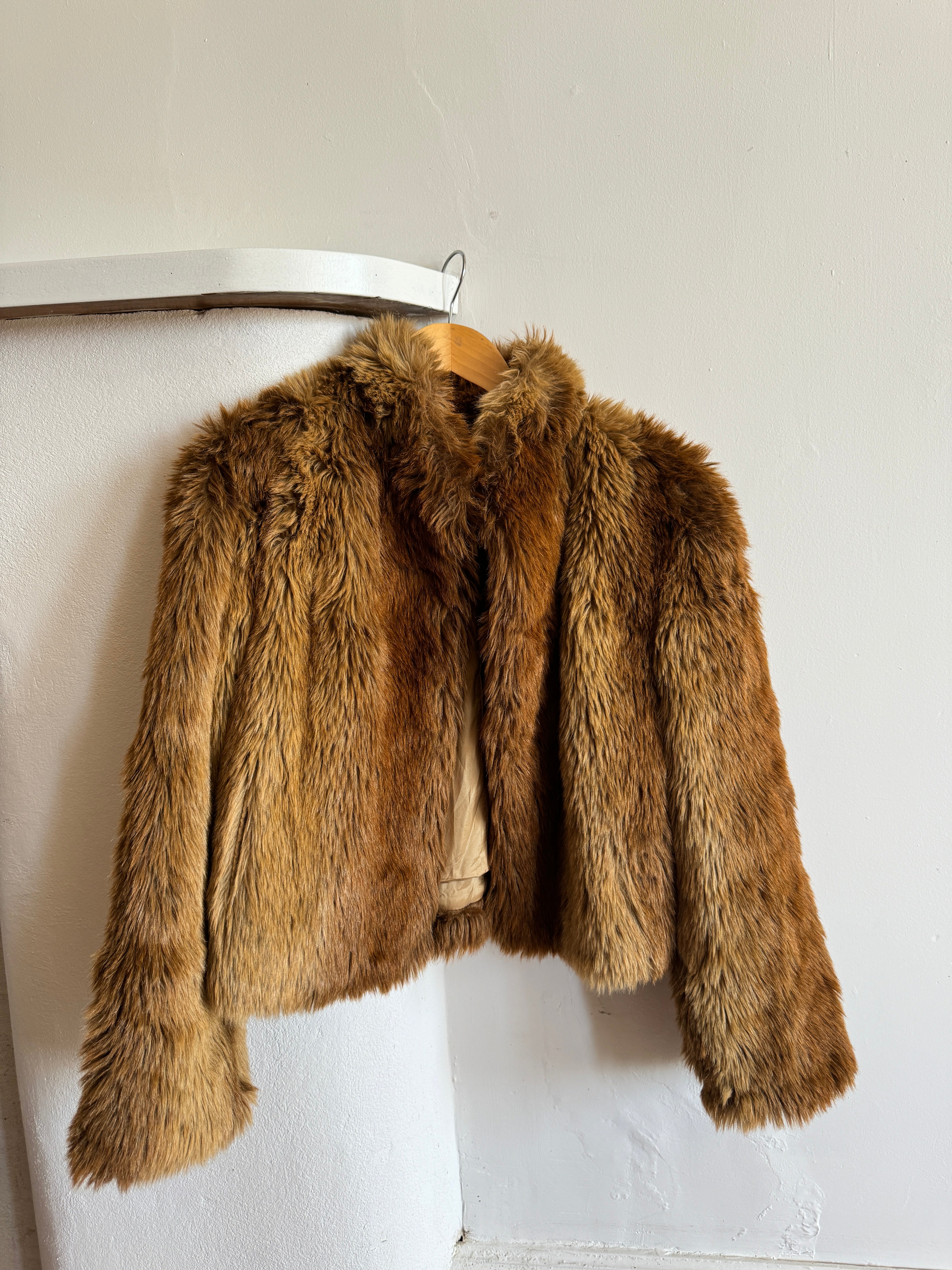 Caramel fur coat hotsell