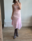 Vintage Pink Lace Asymmetrical Fairy Dress