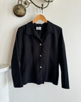 Vintage 90s Pinstripe Fitted Blazer Black