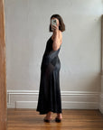 Vintage 80s Satin Sheer Swirl Slip