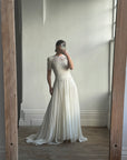 Vintage 30s Ethereal Vine Pleated Wedding Dress