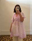 Vintage 50s Frou Frou Lilac Dress and Cape Set