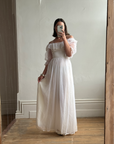 Vintage 70s Polka Dot Ruffle Australian Made Wedding Dress