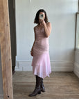 Vintage Pink Lace Asymmetrical Fairy Dress