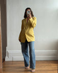 Vintage 80s Anne Klein Pure Wool Mustard Tailored Blazer (Tags Attached)