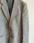 Vintage Light Grey Wool Oversized Blazer