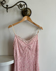 Vintage Pink Lace Asymmetrical Fairy Dress