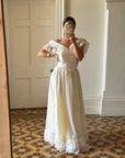 Vintage Rosette Picnic Frilled Wedding Dress