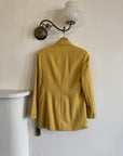 Vintage 80s Anne Klein Pure Wool Mustard Tailored Blazer (Tags Attached)