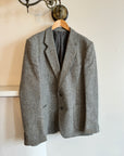 Vintage Light Grey Wool Oversized Blazer