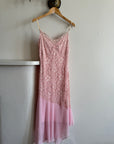 Vintage Pink Lace Asymmetrical Fairy Dress