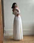 Vintage 70s Polka Dot Ruffle Australian Made Wedding Dress