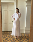 Vintage 70s Panelled Bridal Midi Dress Snow