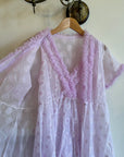 Vintage 50s Frou Frou Lilac Dress and Cape Set