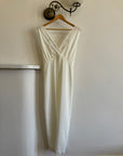 Vintage 70s Scalloped Slip Dress Ivory