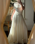 Vintage 30s Ethereal Vine Pleated Wedding Dress