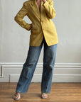 Vintage 80s Anne Klein Pure Wool Mustard Tailored Blazer (Tags Attached)