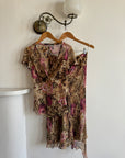 Vintage Y2K Pure Silk 3 Piece Set Leopard Floral