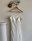 Vintage 90s Satin Slip Dress Ivory