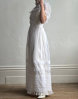 Vintage 70s Prairie Flutter Wedding Dress