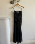 Vintage 80s Satin Sheer Swirl Slip