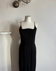 Vintage Late 90s Thierry Mugler Rhinestone Strap Evening Gown