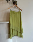 Vintage 90s Apple Green Tiered Fairy Skirt