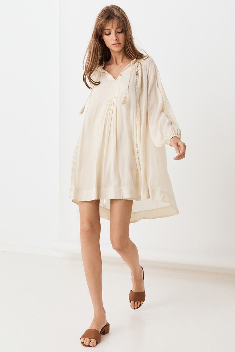 Spell Loves Me Not Tunic Dress Cream – Call Me The Breeze